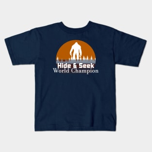 Big Foot Hide Seek World Champion Kids T-Shirt